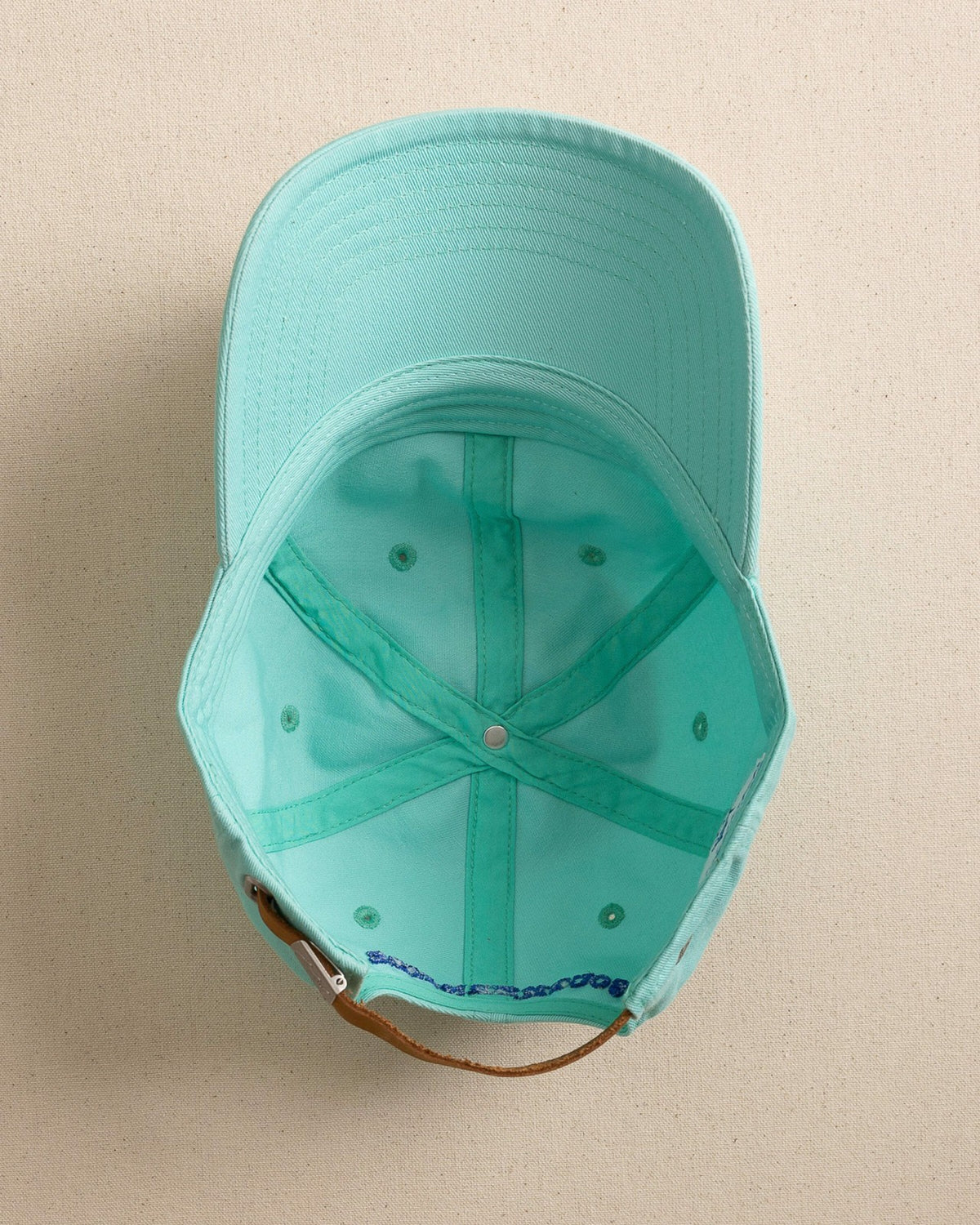 Mini Skipjack Leather Strap Hat - Turtle Green