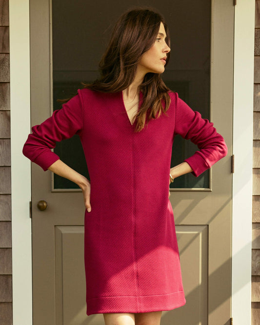 Cady Jacquard Dress - Carolina Plum