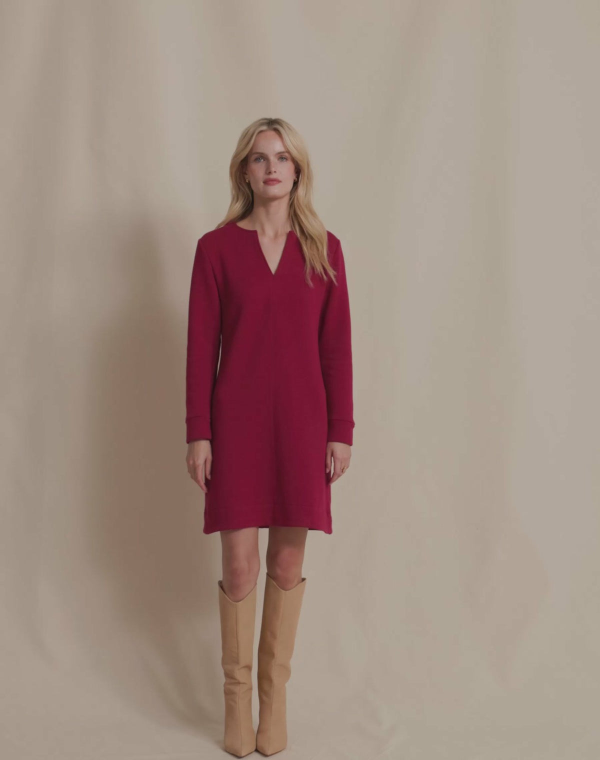 Cady Jacquard Dress - Carolina Plum