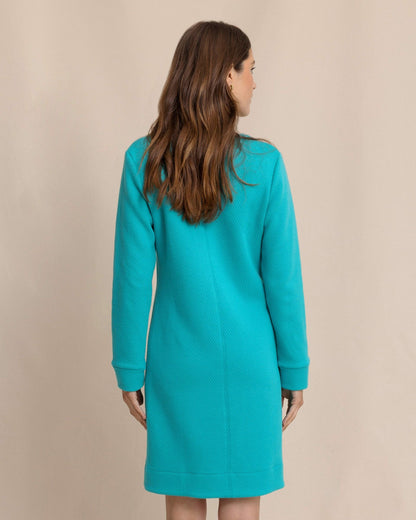 Cady Jacquard Dress - Spruce Shade