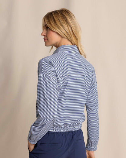 Kira Half Zip Stripe Pullover